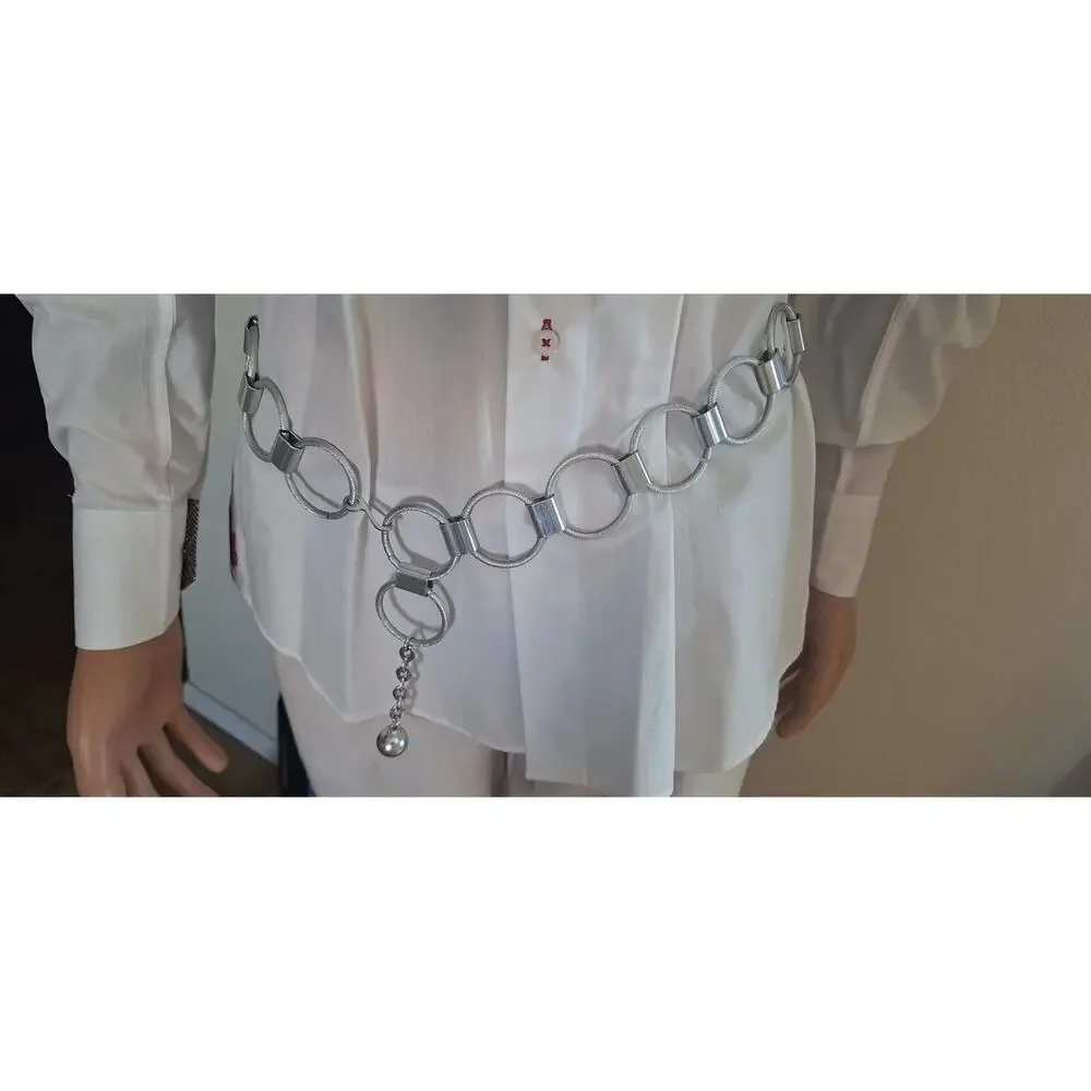 Steve Madden Circle-Link Chain Belt- size M/L 32